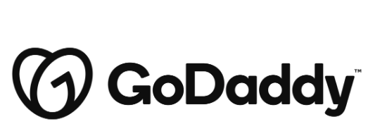 GoDaddy logo white