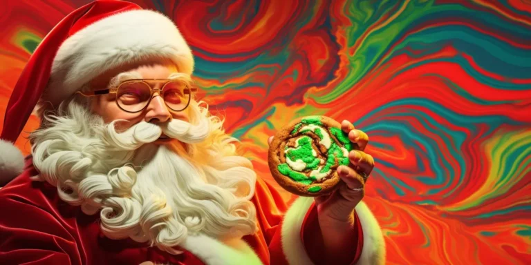 Santa with psychedelics cookies